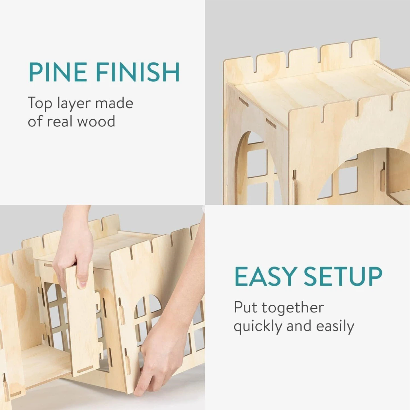 Wooden Castle Hideaway for Bunnies - photo 3