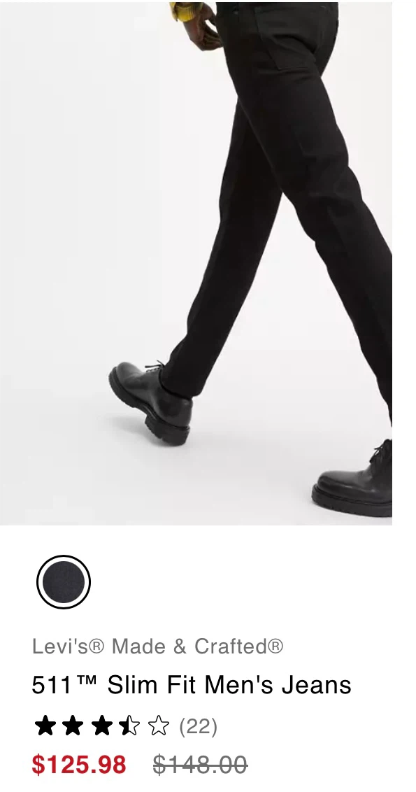 Levi's 511 Slim Fit Black Jeans - photo 4