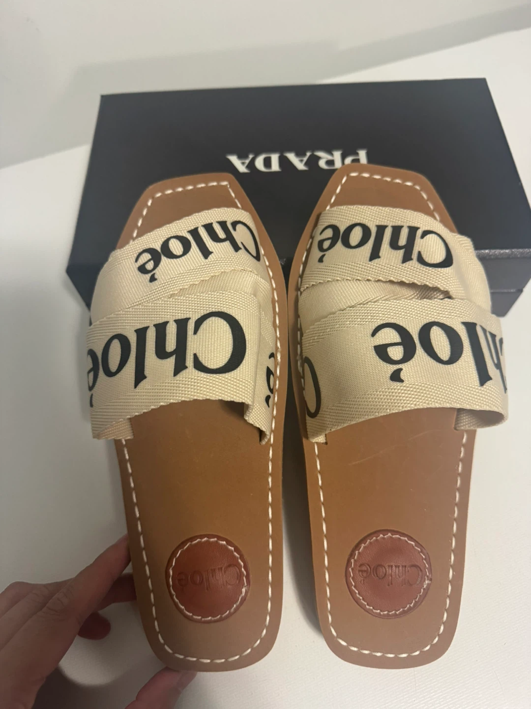 Chloe -Woody canvas slides - photo 5