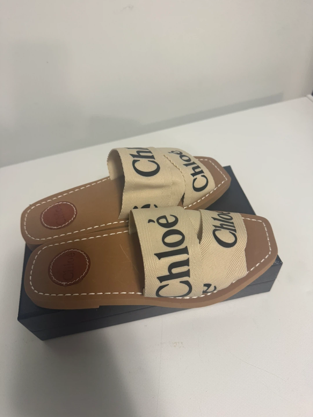 Chloe -Woody canvas slides - photo 3