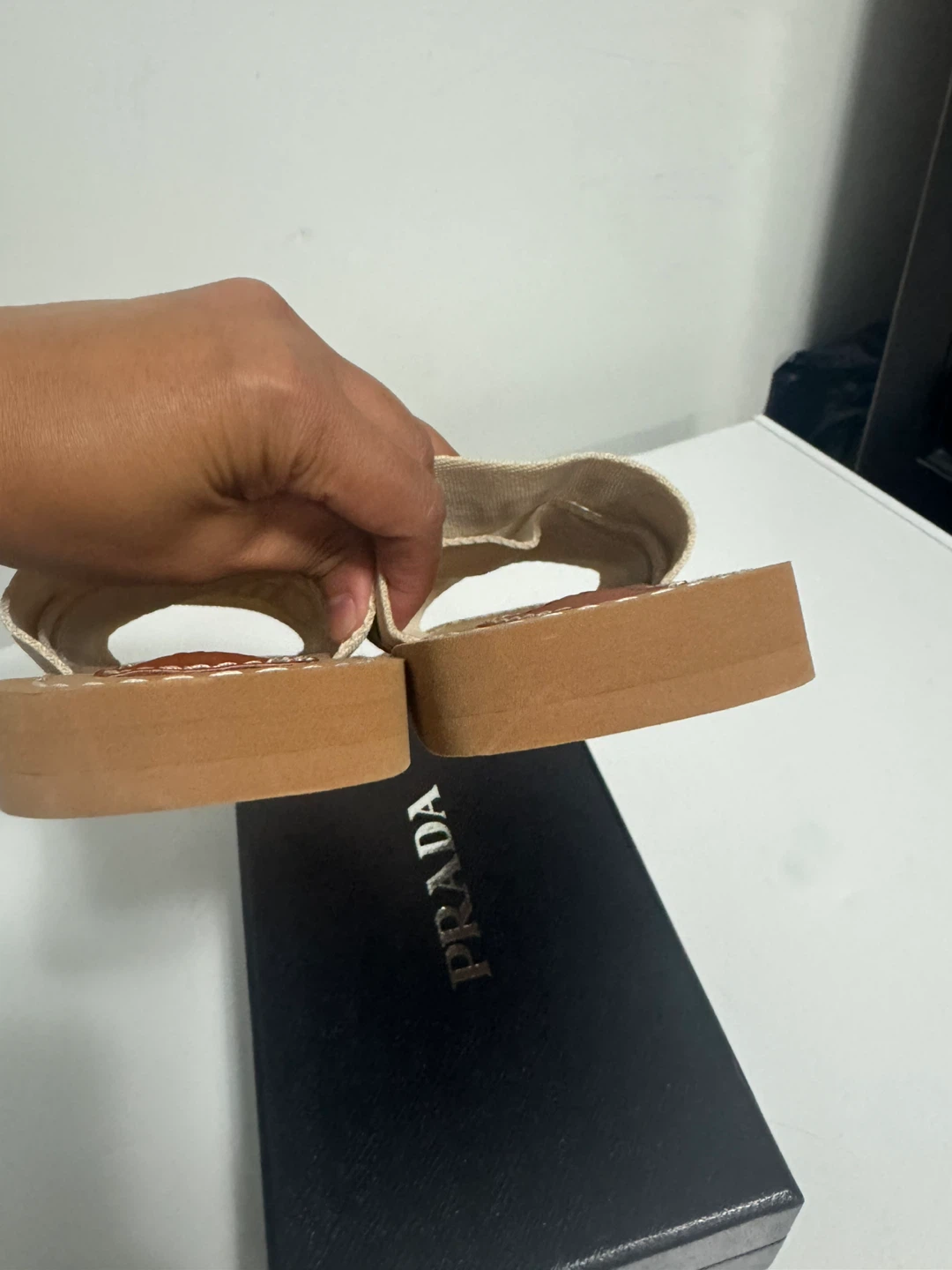 Chloe -Woody canvas slides - photo 4