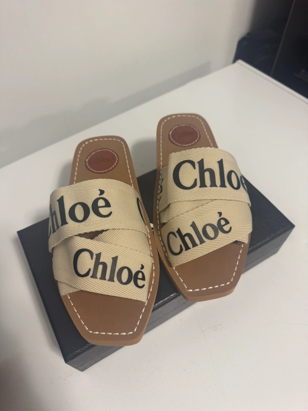 Chloe -Woody canvas slides - photo 2