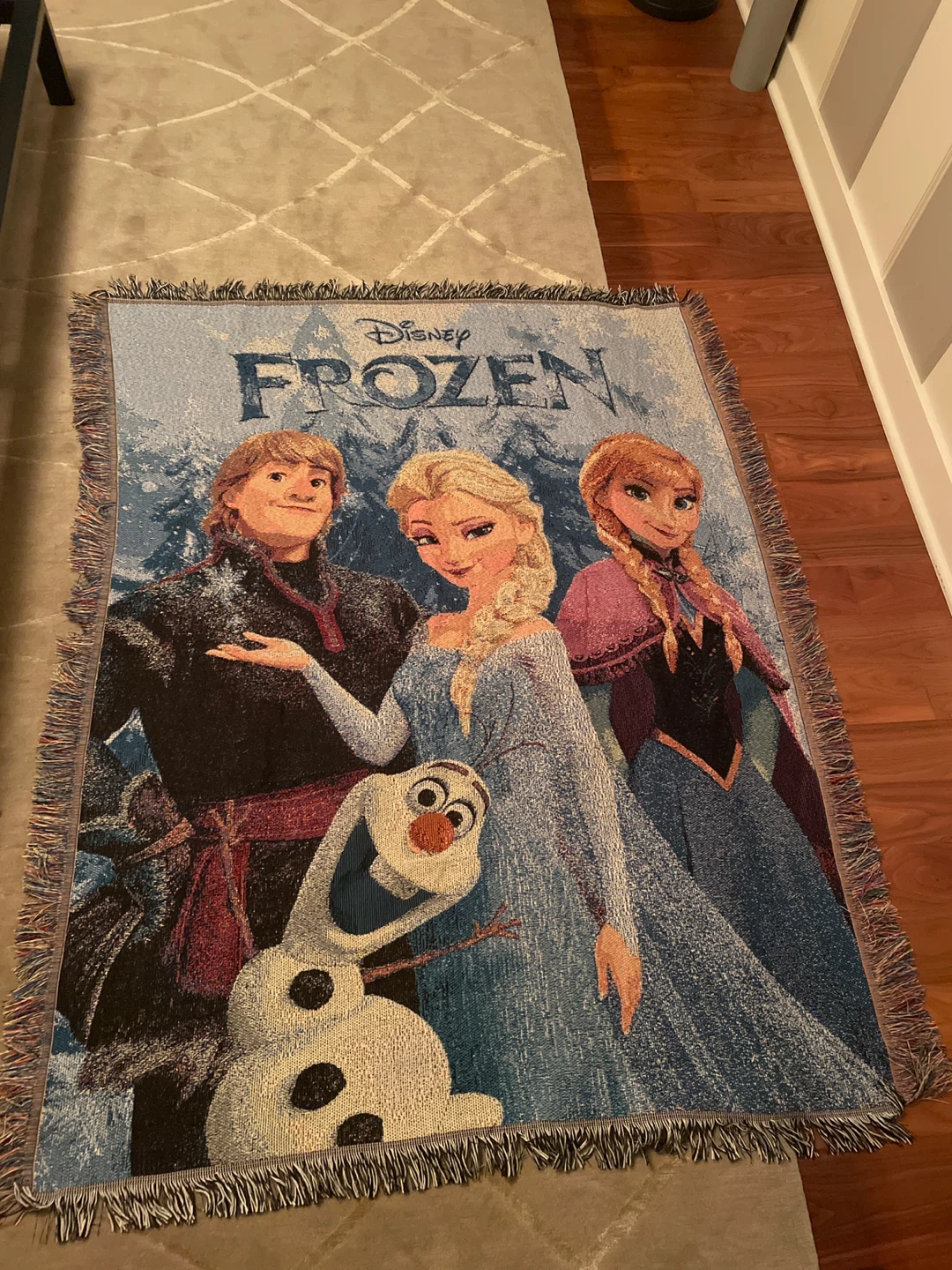 Disney Frozen Woven Throw Blanket