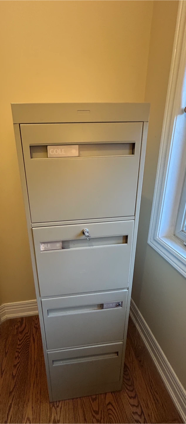 Cole Steel 4-Drawer Filing Cabinet