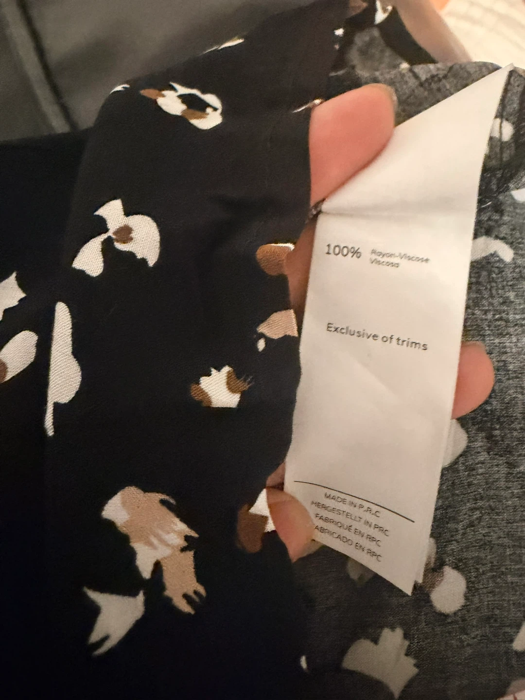 Black floral print dress - photo 5