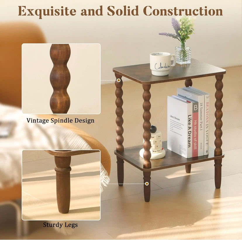New Two Tier Side Table End Table - photo 4