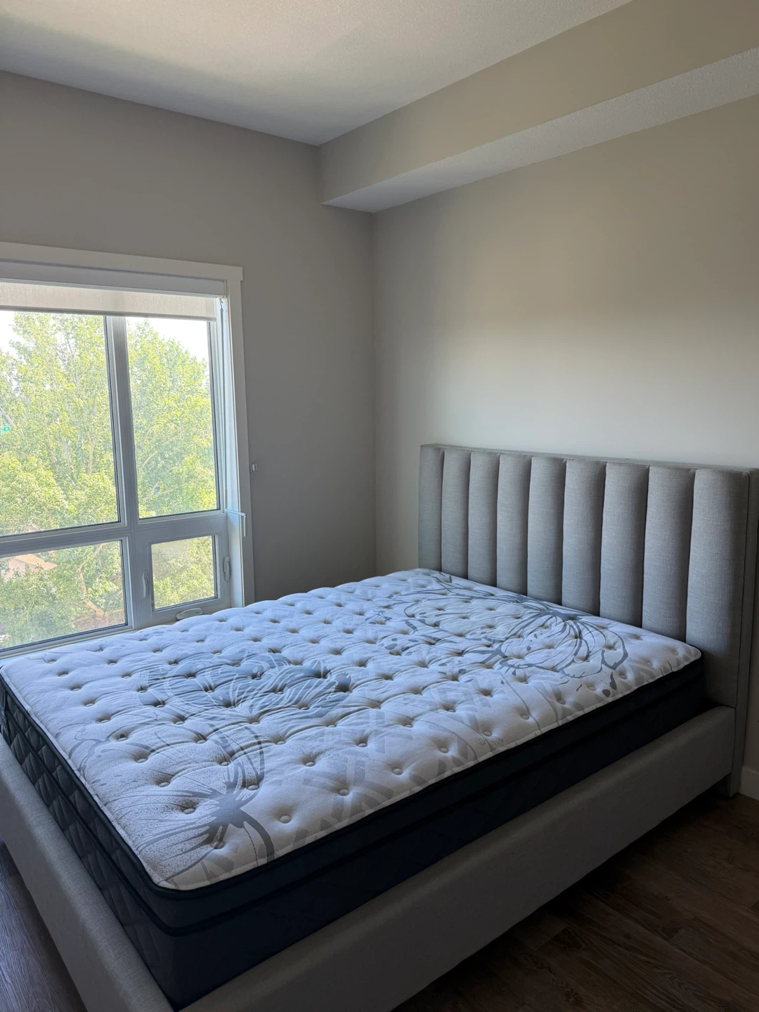 Grey Queen Bed plus Premium Queen Mattress