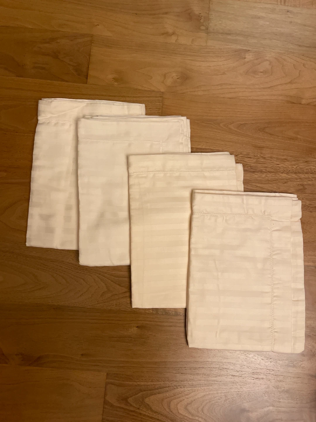 Set of 4 baby pink Striped Pillowcases