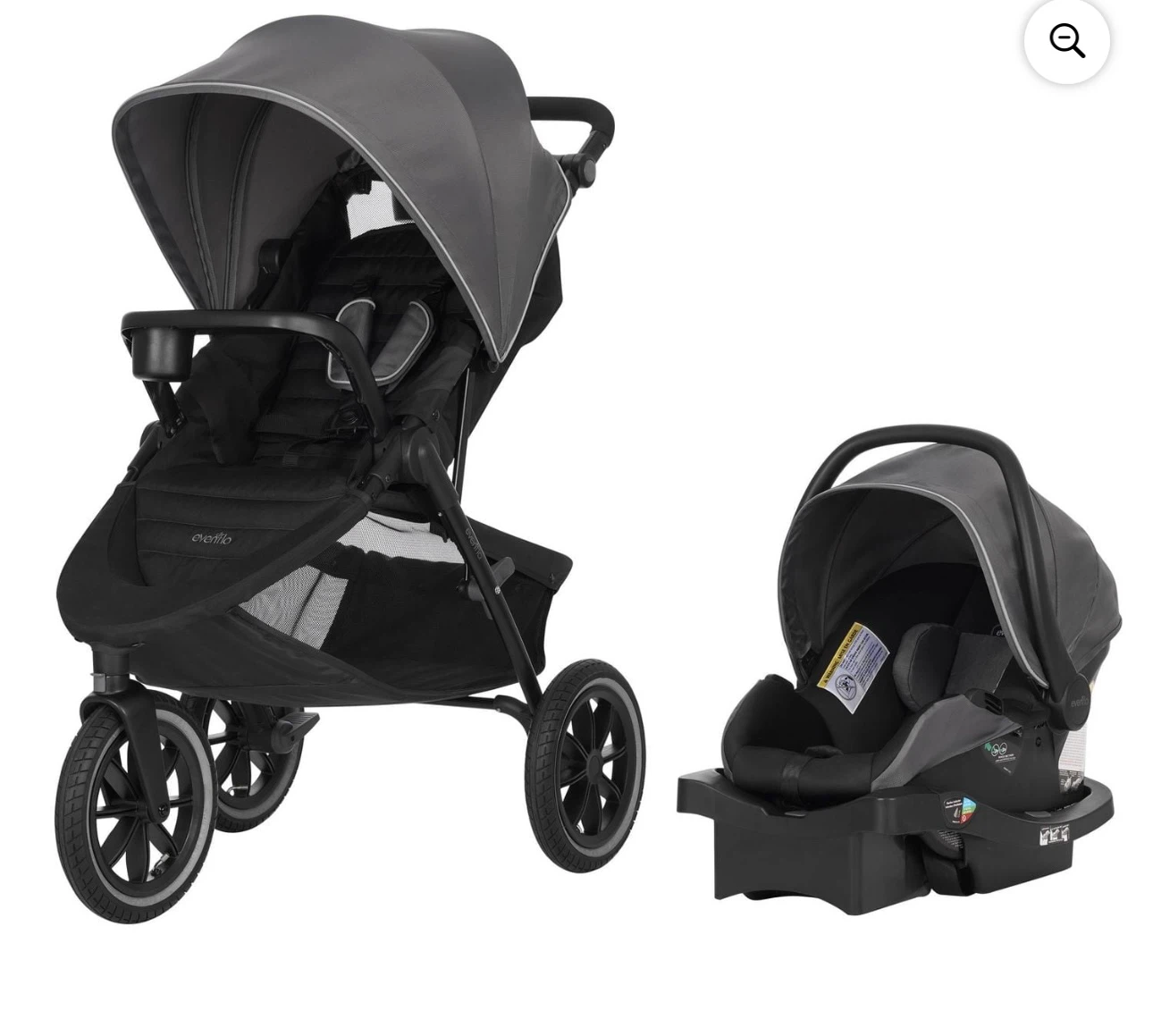 Evenflo Folio3 Stroll & Jog Stroller Travel System - photo 3