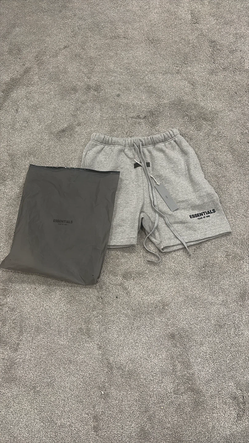 ESSENTIALS Fear of God Grey Sweat Shorts Size S - photo 5