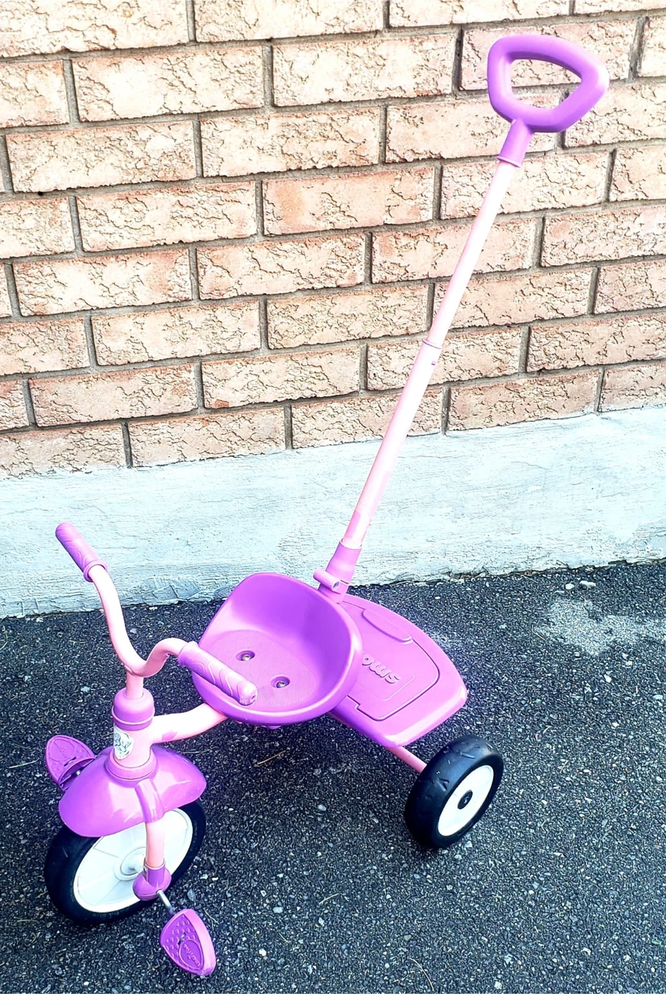 Smart Trike Pink Tricycle with Parent Handle