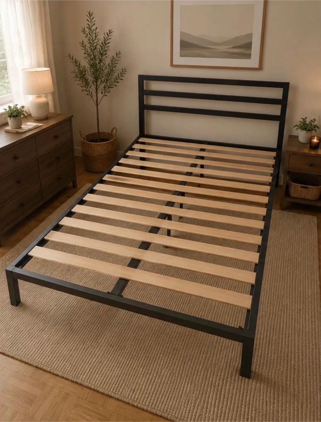 Metal Bed Frame with Slats - photo 2
