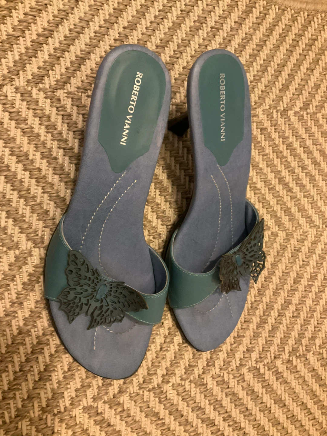 Roberto Vianni Blue Butterfly Heels
