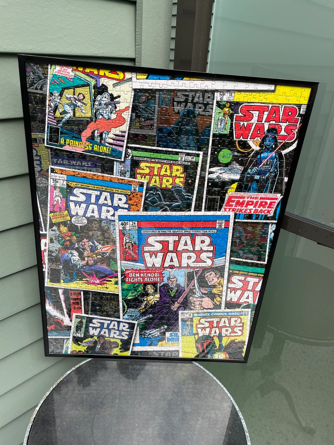 Star Wars Comic Cover Jigsaw Puzzle framed