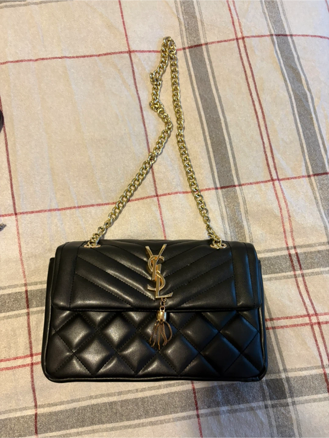 Yves Saint Laurent Black Leather Shoulder Bag