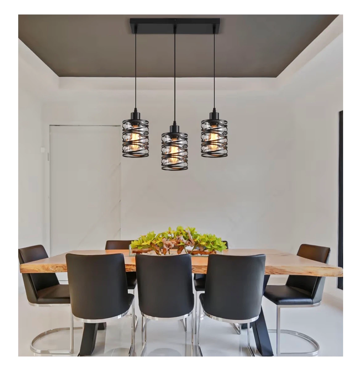 3-Light Pendant Light Fixture - photo 4