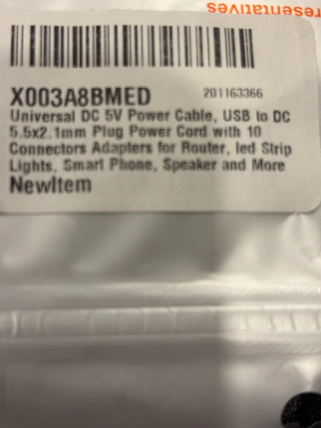HECHOBO Universal 5V DC Power Cable with 10 Adapters - photo 2