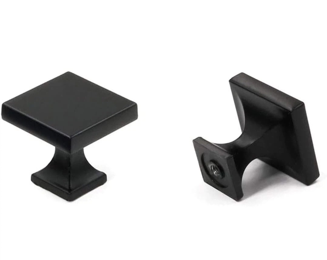 Black Square Cabinet Drawer Knobs