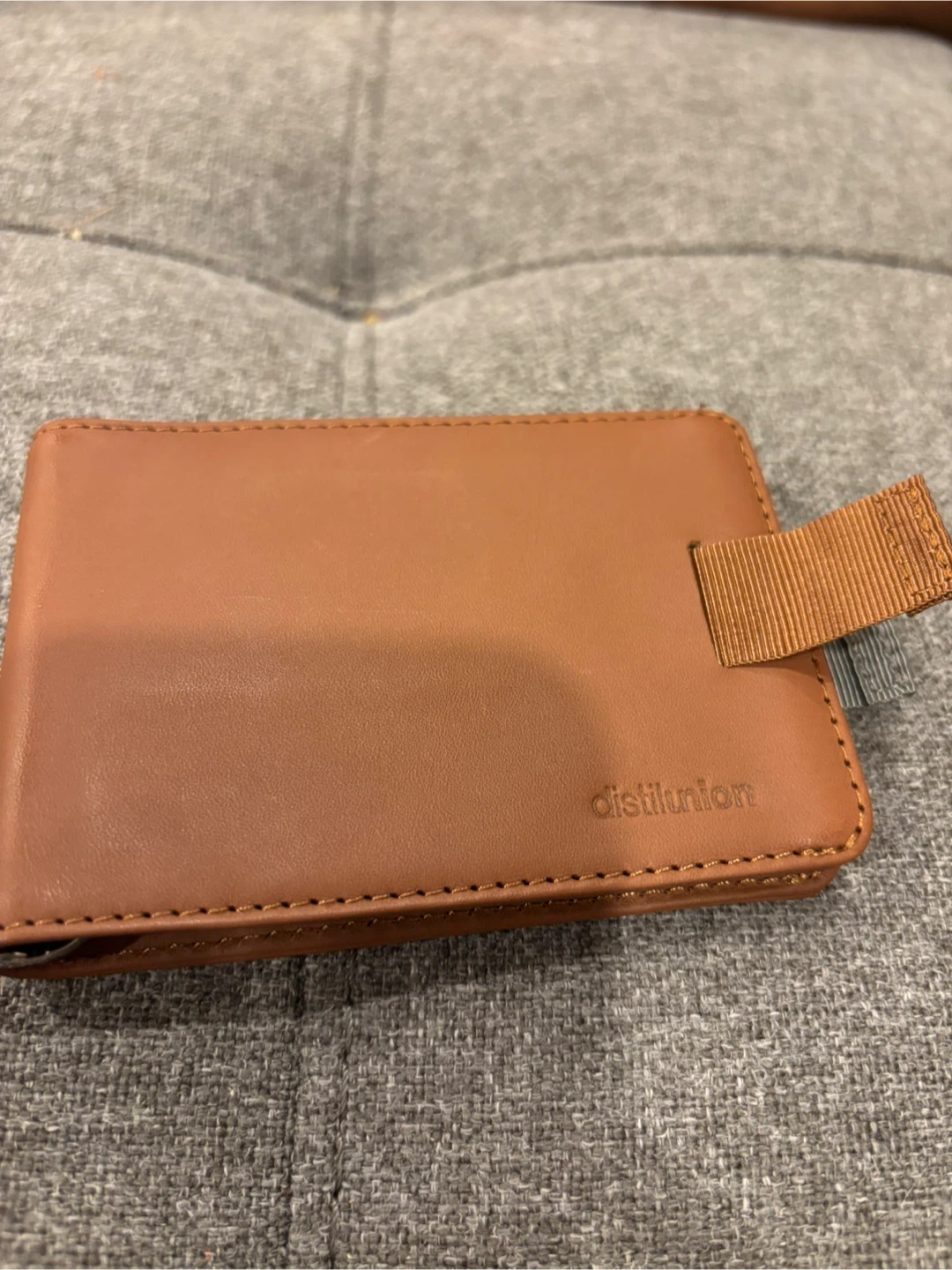 Tan Distil Union Slim Wallet / Money Clip - Brown Leather