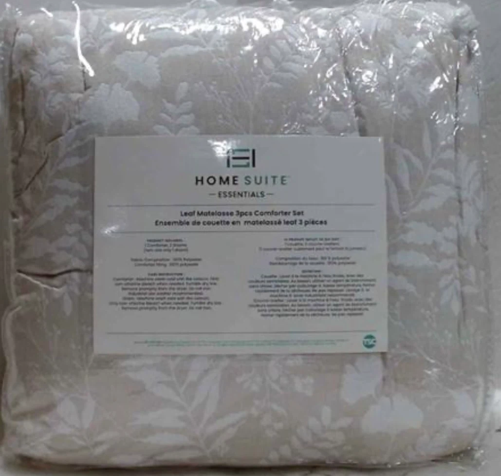 New Home Suite Leaf Matelasse 3-piece Comforter Set - photo 2