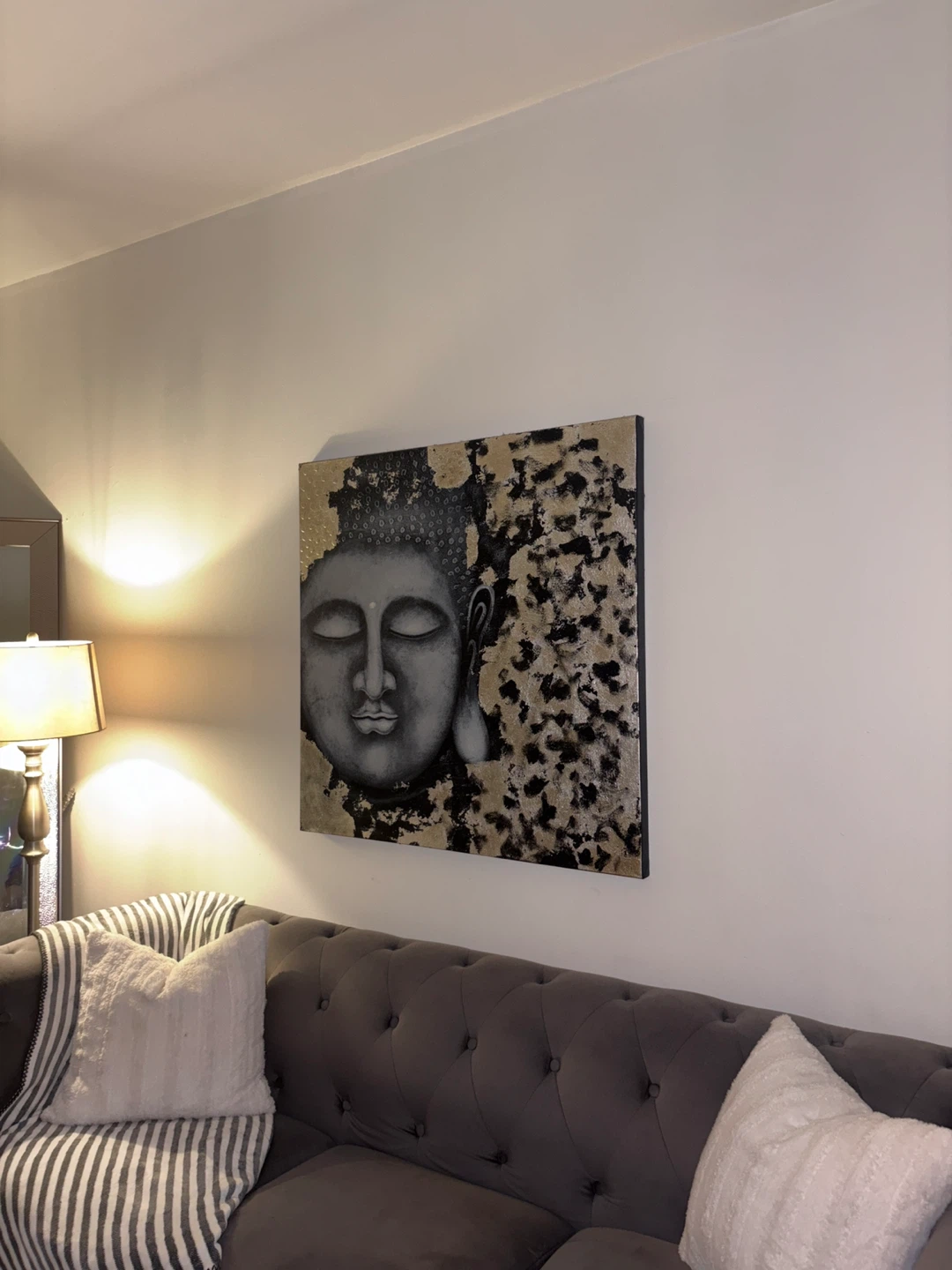 Buddha Face Wall Art Canvas - photo 2