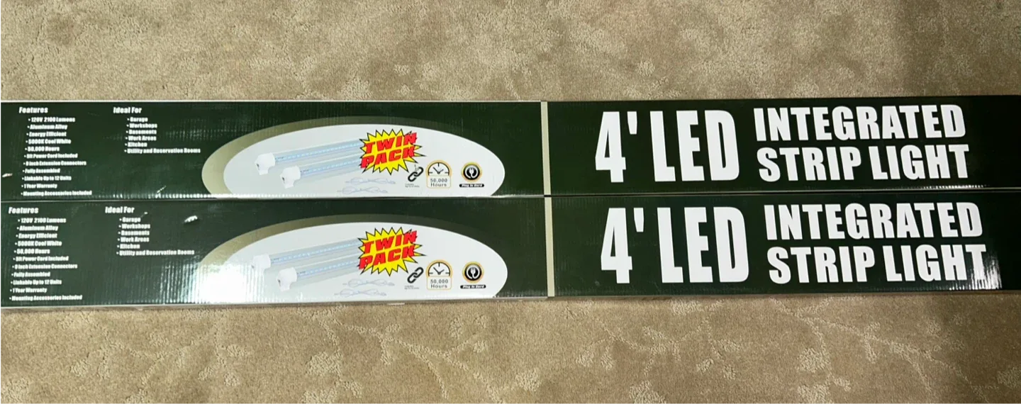 4’ LED Strip lights (2 lights per pack)