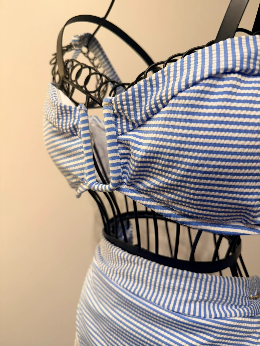 Blue and White Striped Bikini Set (BNWT) (L) - photo 2
