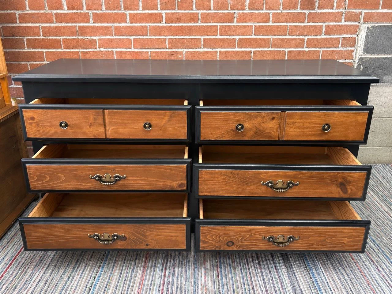 Black Dresser with Wood Drawer Fronts - photo 4