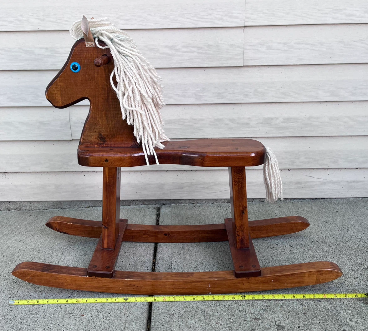 VINTAGE (1988) WOODEN ROCKING HORSE - photo 3