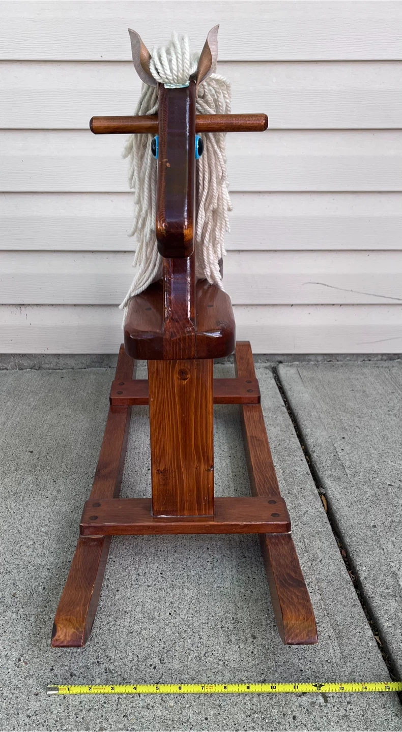 VINTAGE (1988) WOODEN ROCKING HORSE - photo 4