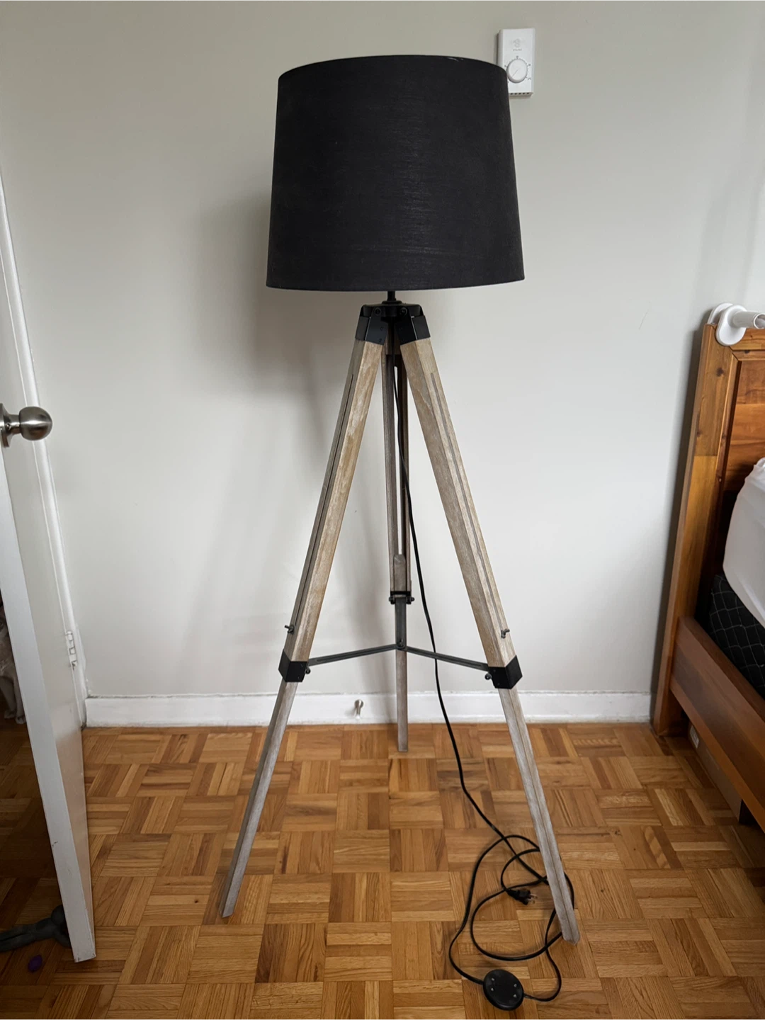 Tripod Floor Lamp with Black Shade