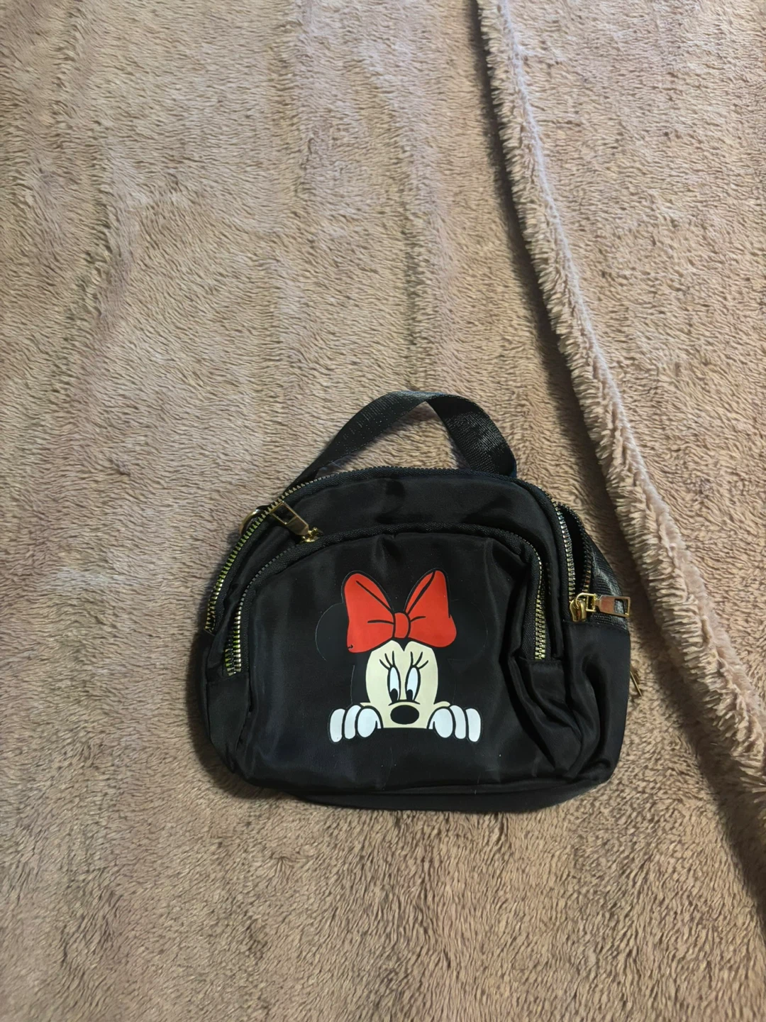 Black Minnie Mouse Small Backpack Purse