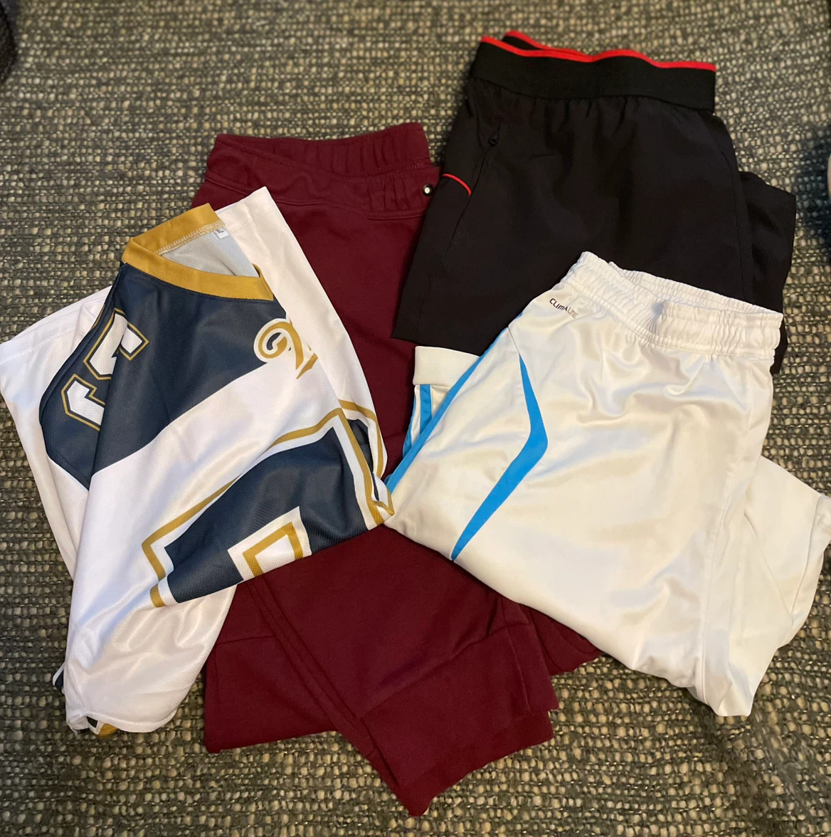 Bundle of Athletic Shorts and Jersey