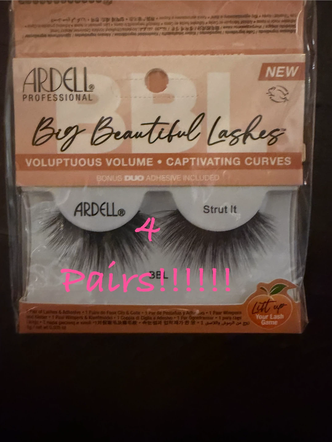 4 pairs Ardell BBL Big Beautiful Lashes “Strut It”