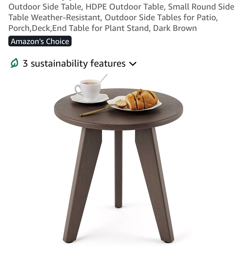 New HDPE Outdoor Side Table - photo 2