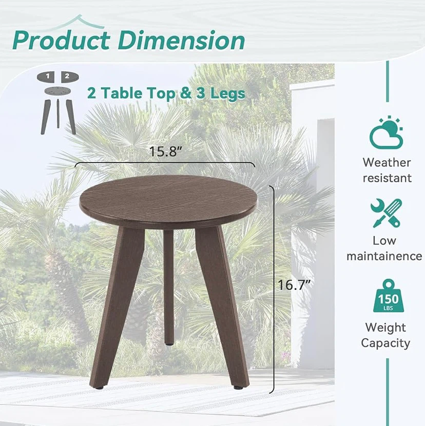 New HDPE Outdoor Side Table - photo 3