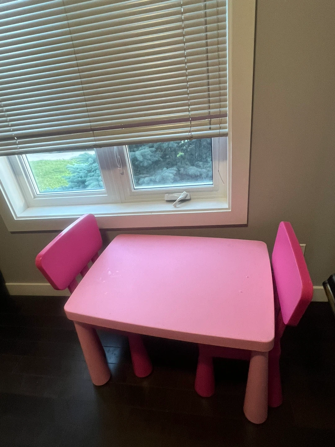 Pink Kids Table and Chair Set