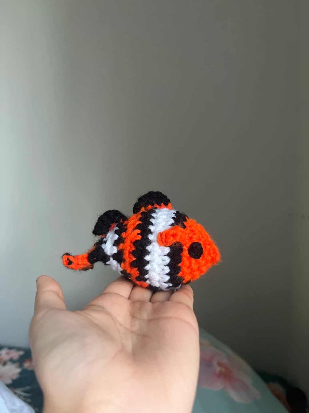 Hand-Crocheted Clownfish Toy