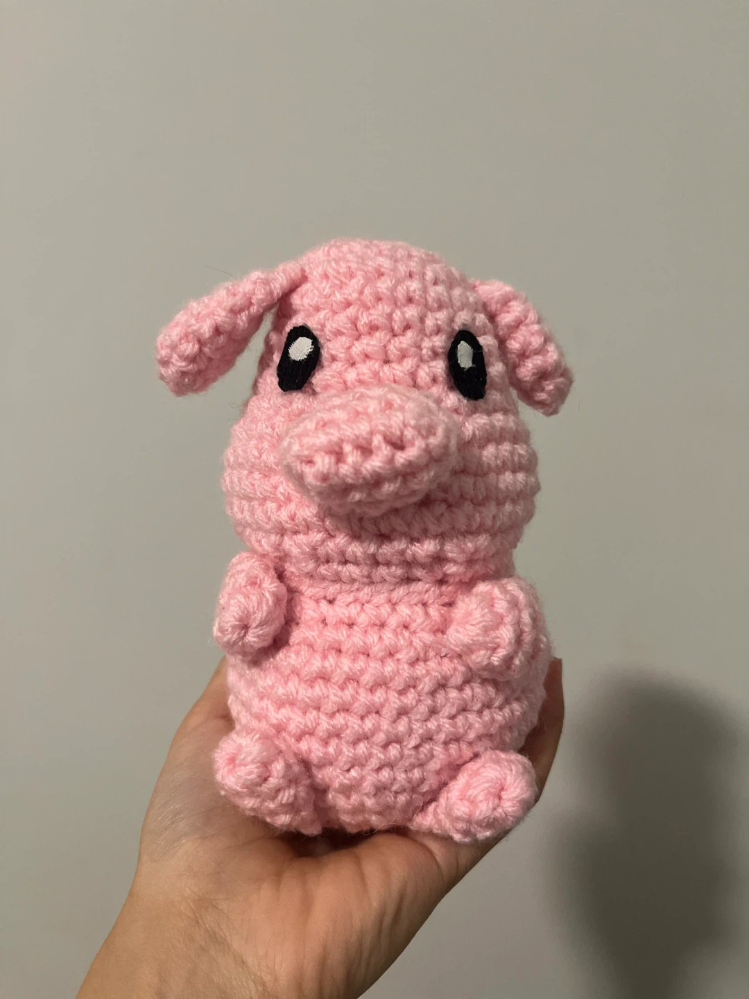 Handmade Pink Crochet Pig - photo 2