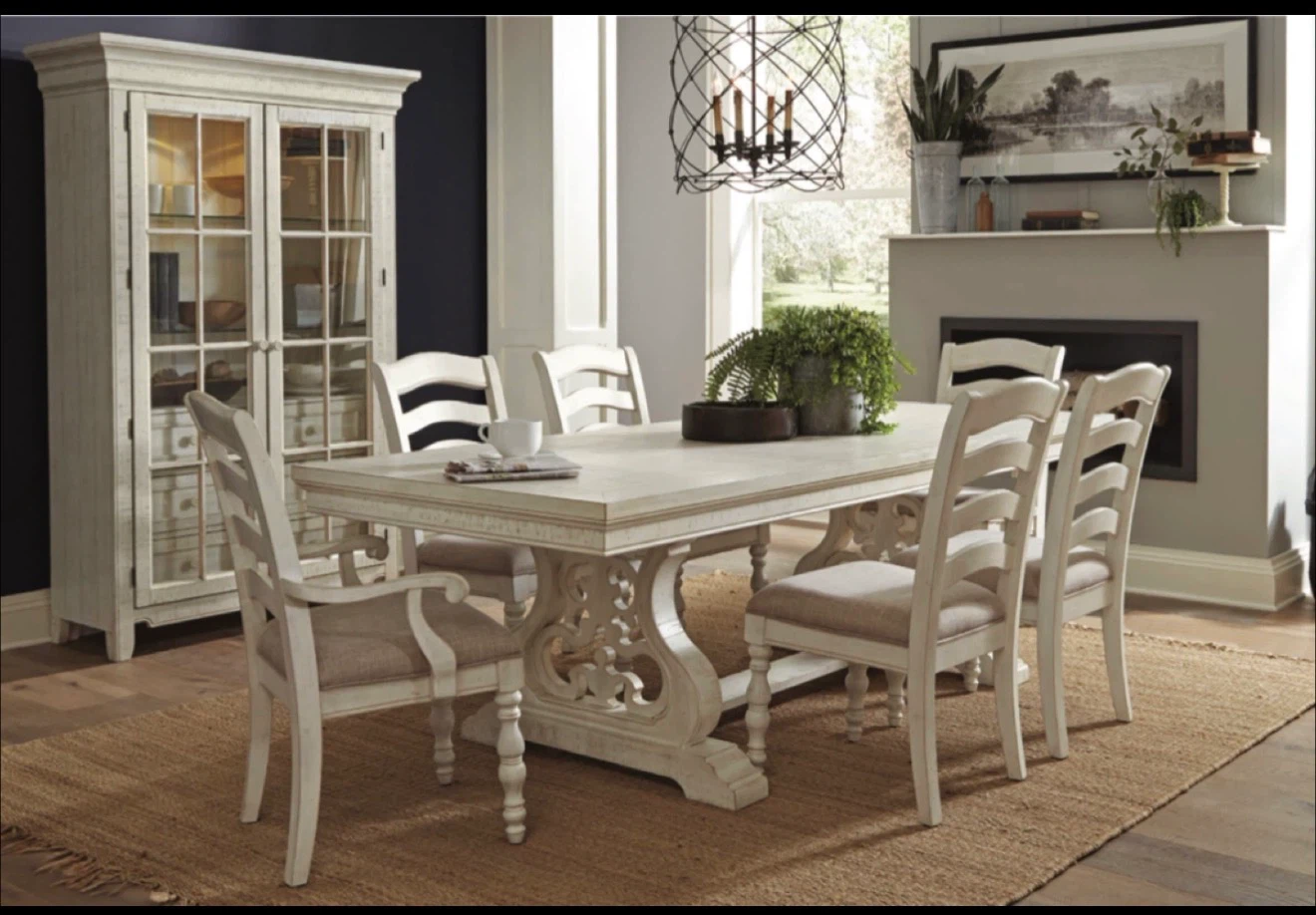 Dining Table with 4 chairs- 75-95"W x 40"D x30"H