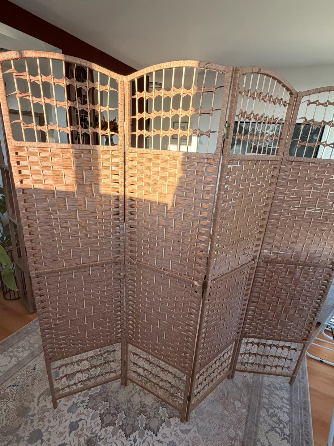Woven Room Divider Screen