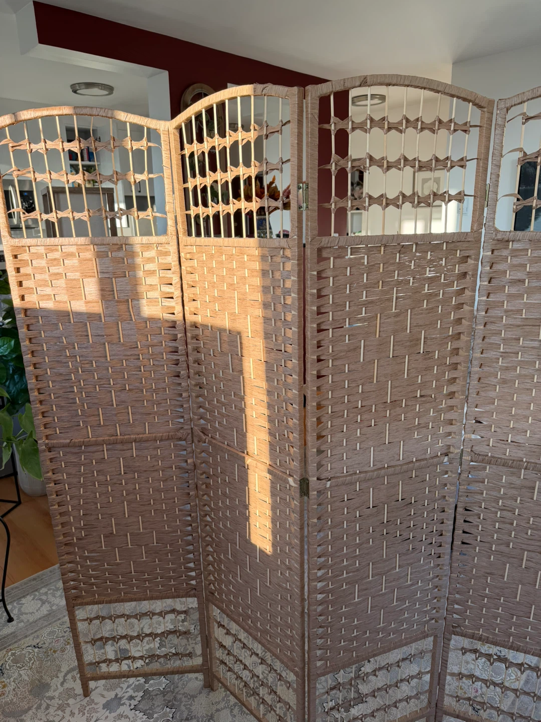 Woven Room Divider Screen - photo 3