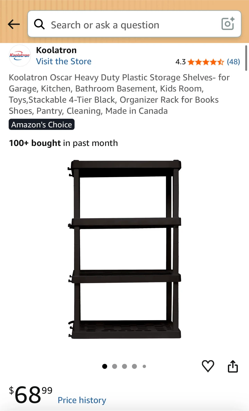 4-Level Plastic Resin Shelf - photo 5