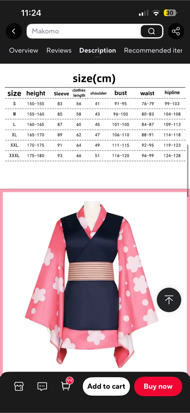 Makomo Demon Slayer Pink Floral Kimono Cosplay Outfit - photo 2