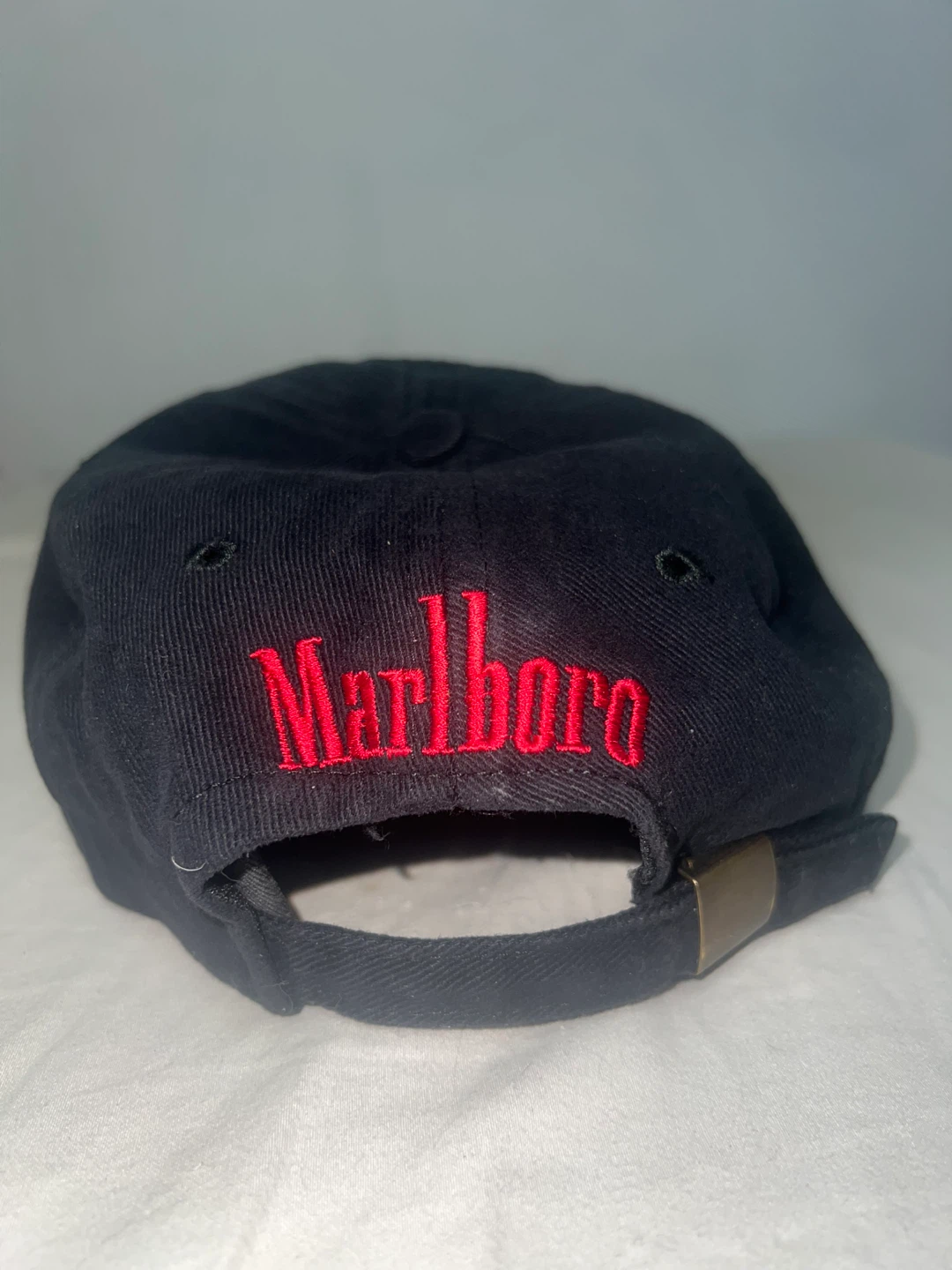 Marlboro Black Baseball Cap Red M Logo - photo 3