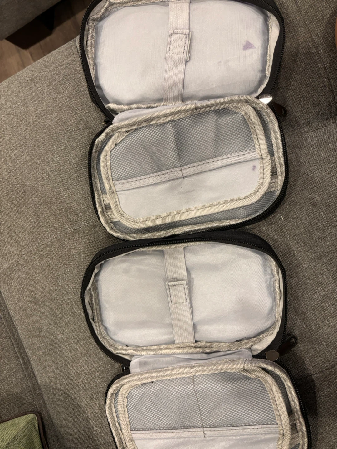 Black Travel Organizer Pouches (Set of 2) - photo 2