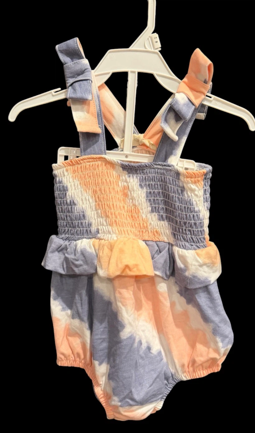 Jessica Simpson Baby Tie-Dye Smocked Romper