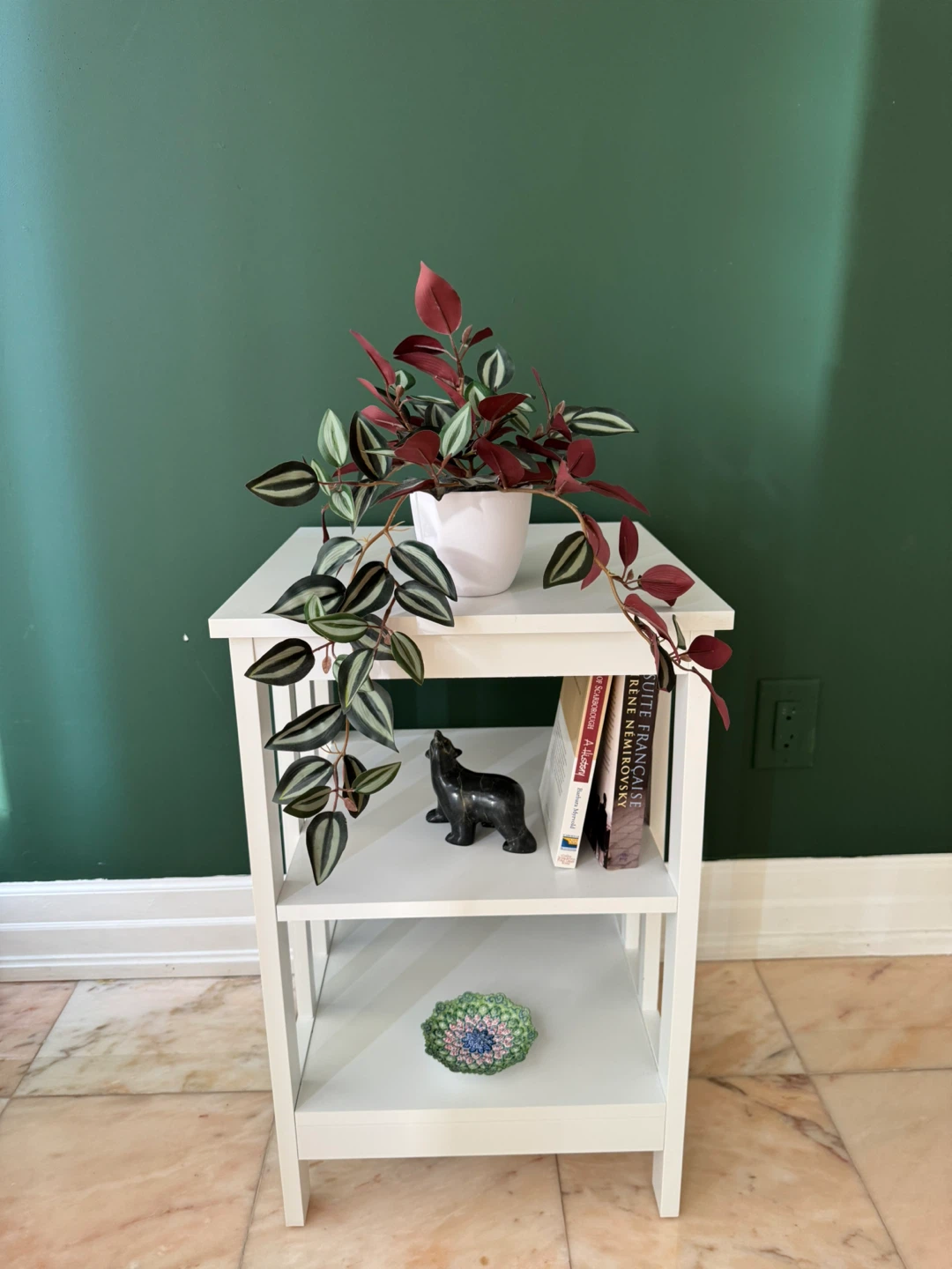 Marlijn 16” white nightstand / end table - photo 5