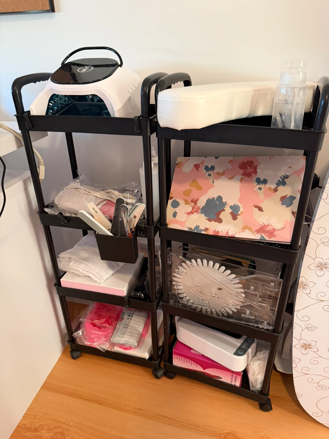 Black 3-Tier Rolling Cart - photo 4