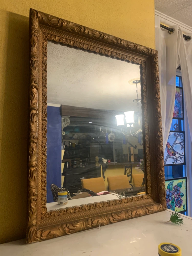 Antique Ornate Gold Framed Mirror